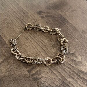 WHBM Gold Twisted Chain Necklace
